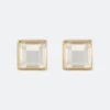 Pendientes de brillante cuadrado dorado - Anekke