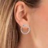 Aros plateados con piedras Sunshine - Anekke