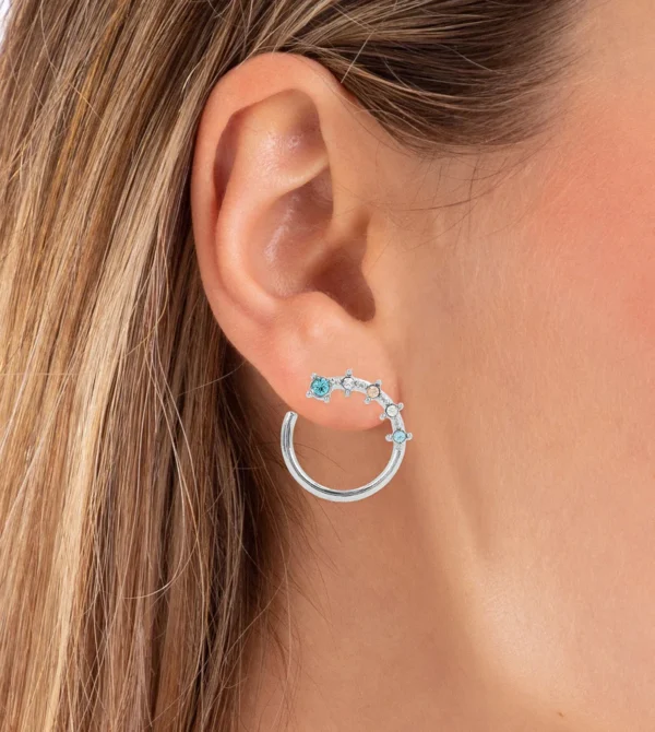 Aros plateados con piedras Sunshine - Anekke
