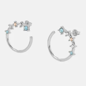 Aros plateados con piedras Sunshine - Anekke