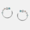 Aros plateados con piedras Sunshine - Anekke