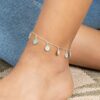 Tobillera con chapitas plateadas Calm - Anekke