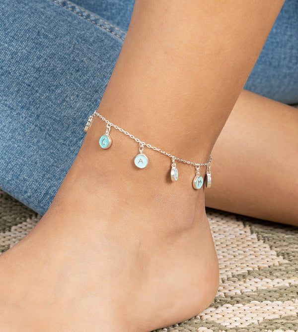 Tobillera con chapitas plateadas Calm - Anekke