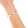 Pulsera abierta corazón plateado - Anekke