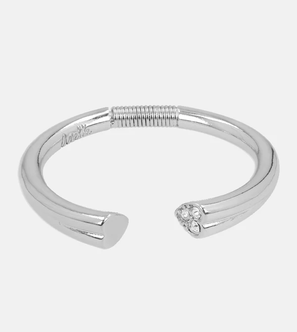 Pulsera abierta corazón plateado - Anekke