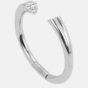 Pulsera abierta corazón plateado - Anekke