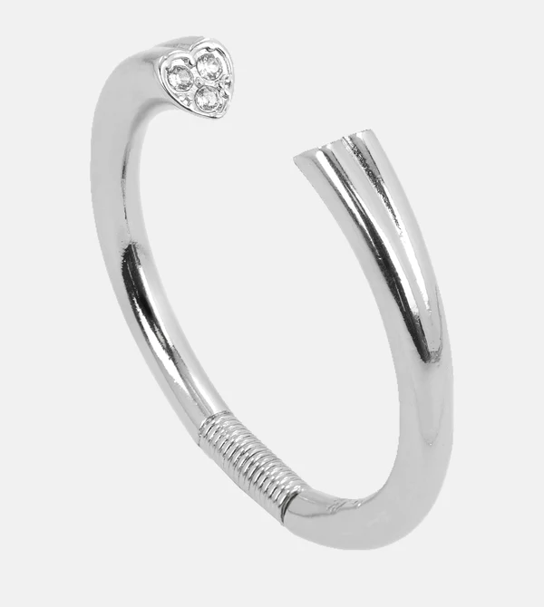 Pulsera abierta corazón plateado - Anekke