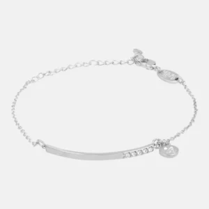Pulsera con brillantes plateada - Anekke