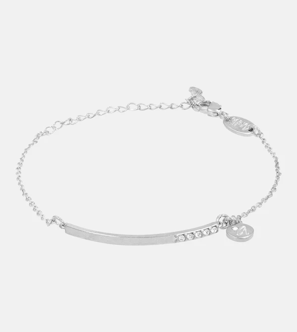 Pulsera con brillantes plateada - Anekke