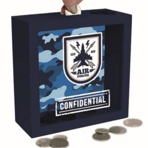 hucha-camuflaje Hucha para los sueños - Camuflaje azul