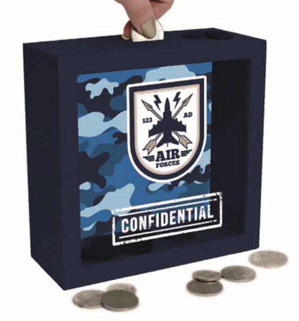 Hucha para los sueños - Camuflaje azul