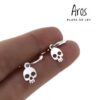 Pendiente Aro mini calavera