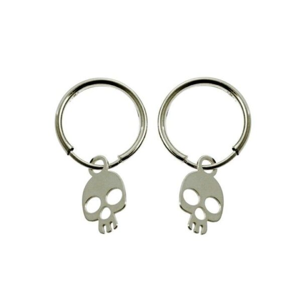 Pendiente Aro mini calavera