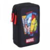 Plumier Triple Avengers Marvel – Estuche Escolar Completo con 43 Piezas