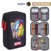 Plumier Triple Avengers Marvel – Estuche Escolar Completo con 43 Piezas