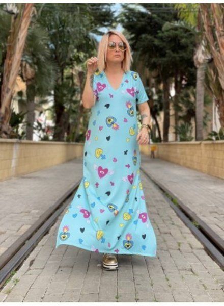 Vestido largo WINGS HEART verde agua - Noc The Brand