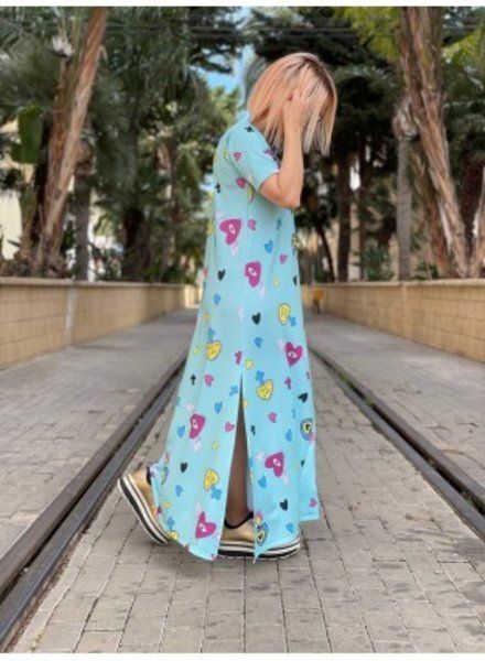 Vestido largo WINGS HEART verde agua - Noc The Brand