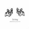 Pendiente plata de ley 925 perrito bulldog