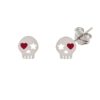 Pendiente calavera corazón