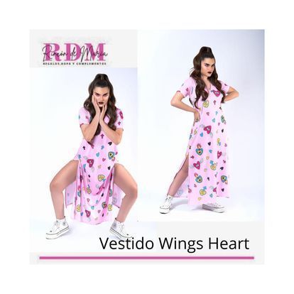 284409342_10225140849281987_3490038861794919839_n Vestido largo WINGS HEART rosa - Noc The Brand