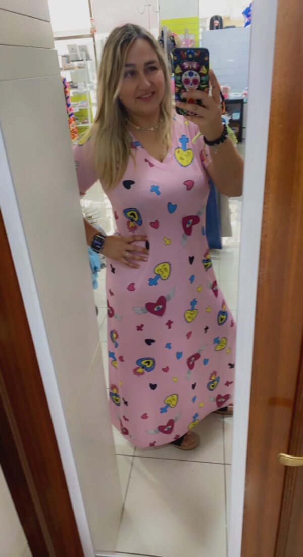 VESTIDO LARGO WINGS ROSA NOC THE BRAND