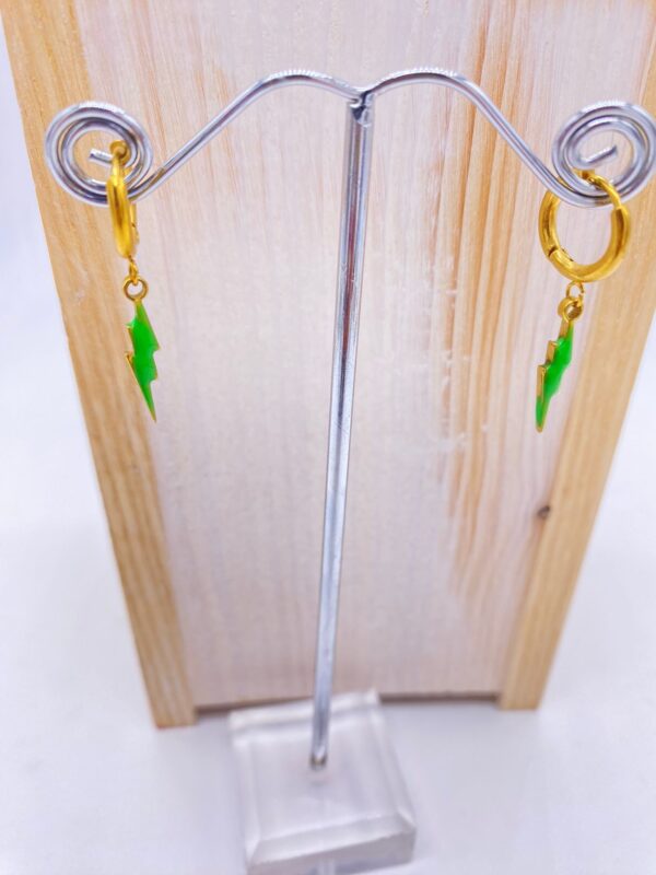 Pendientes Acero con rayo