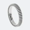 Anillo plateado textura - ANEKKE