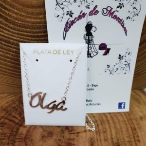 Gargantilla nombre plata personalizable