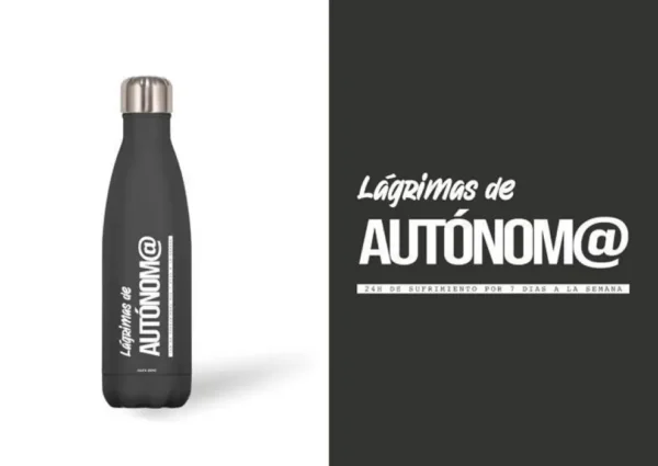 8431234173109 BOTELLA ACERO INOXIDABLE 500 ML LAGRIMAS DE AUTONOMO