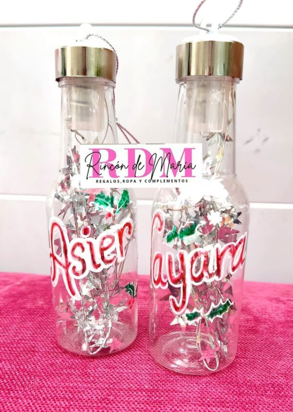 Botella decorativa de Navidad