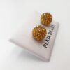 Pendientes Plata Bola con strass Ambar