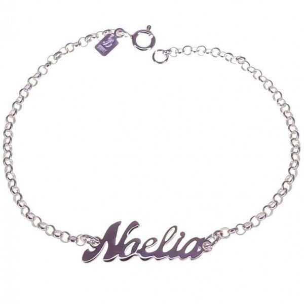 pulsera-nombre-d Pulsera Plata con nombre Personalizada