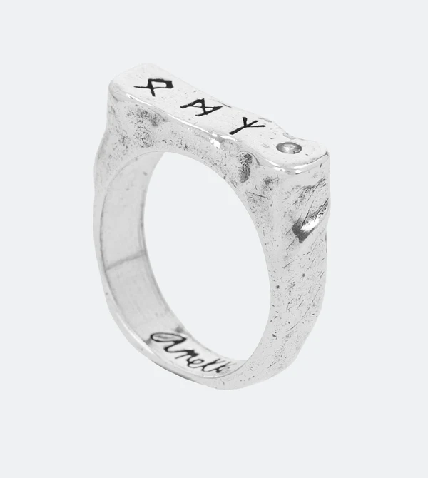 Anillo plateado runas - Anekke