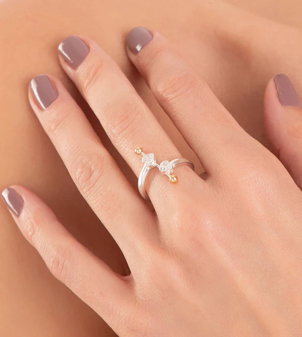 Anillo corazones plateado - Anekke