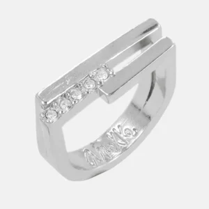 Anillo con brillantes plateado - Anekke