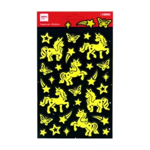 71949 Pegatinas GOMETS UNICORNIOS LUMINISCENTE APLI