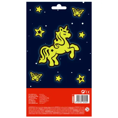 Pegatinas  GOMETS UNICORNIOS LUMINISCENTE  APLI