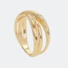 Anillo triple dorado Jera - Anekke