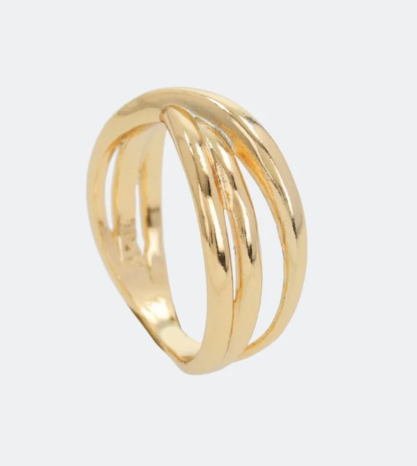 Anillo triple dorado Jera - Anekke