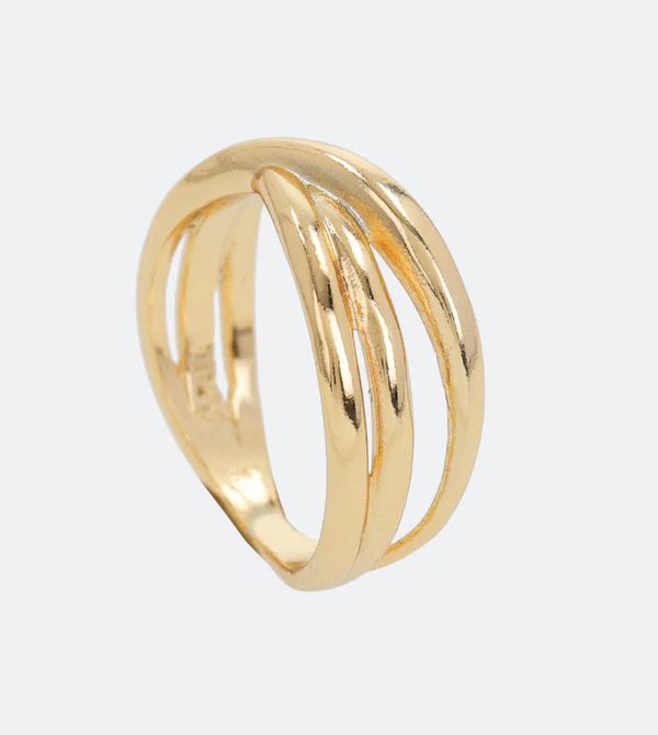Anillo triple dorado Jera - Anekke