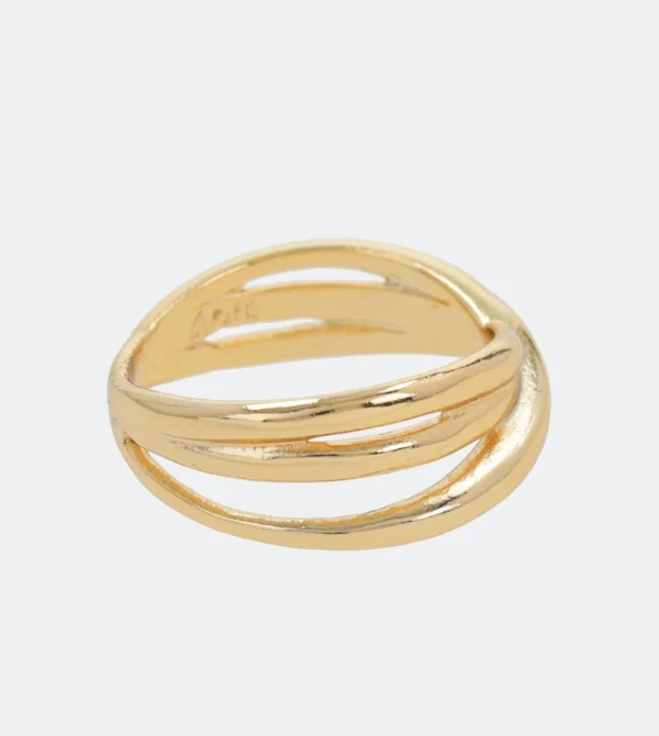 Anillo triple dorado Jera - Anekke