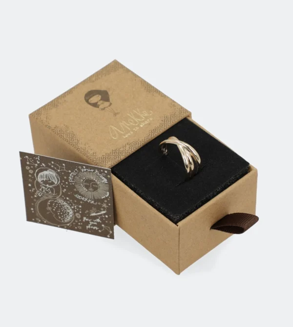 Anillo triple dorado Jera - Anekke