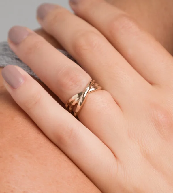 Anillo triple dorado Jera - Anekke