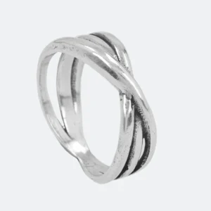 Anillo triple plateado Jera - Anekke
