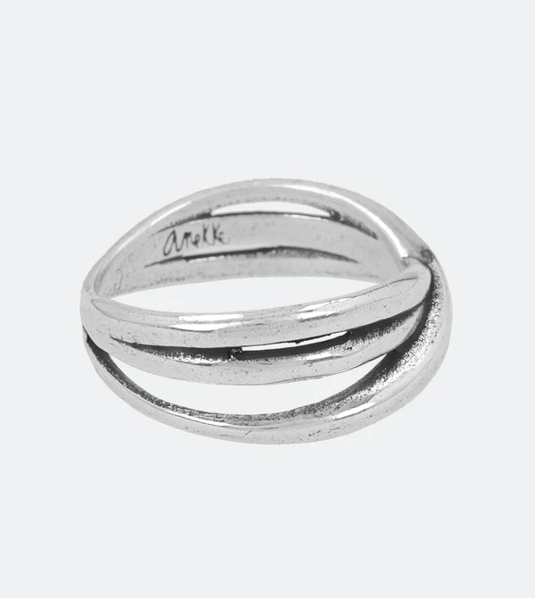 Anillo triple plateado Jera - Anekke