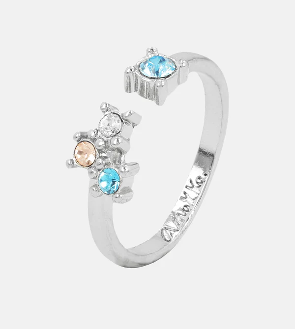 Anillo plateado Sunshine con piedras - Anekke
