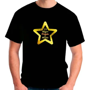 Camiseta Negra: “El Mejor Papá del Mundo”