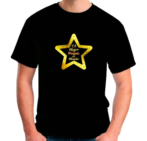 Camiseta Negra: “El Mejor Papá del Mundo”
