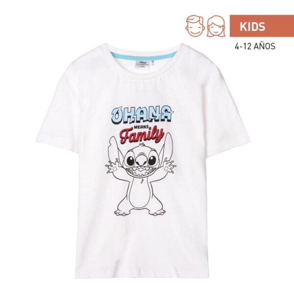 Camiseta Corta Disney: Stitch "Ohana Means Family"