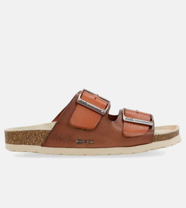 Sandalias bio de mujer marrón Menire - Anekke
